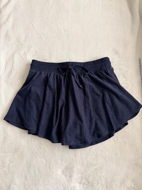 Fabletics Navy Athletic Skirt with Built-In Shorts